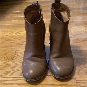 Brown Leather Ankle Boots